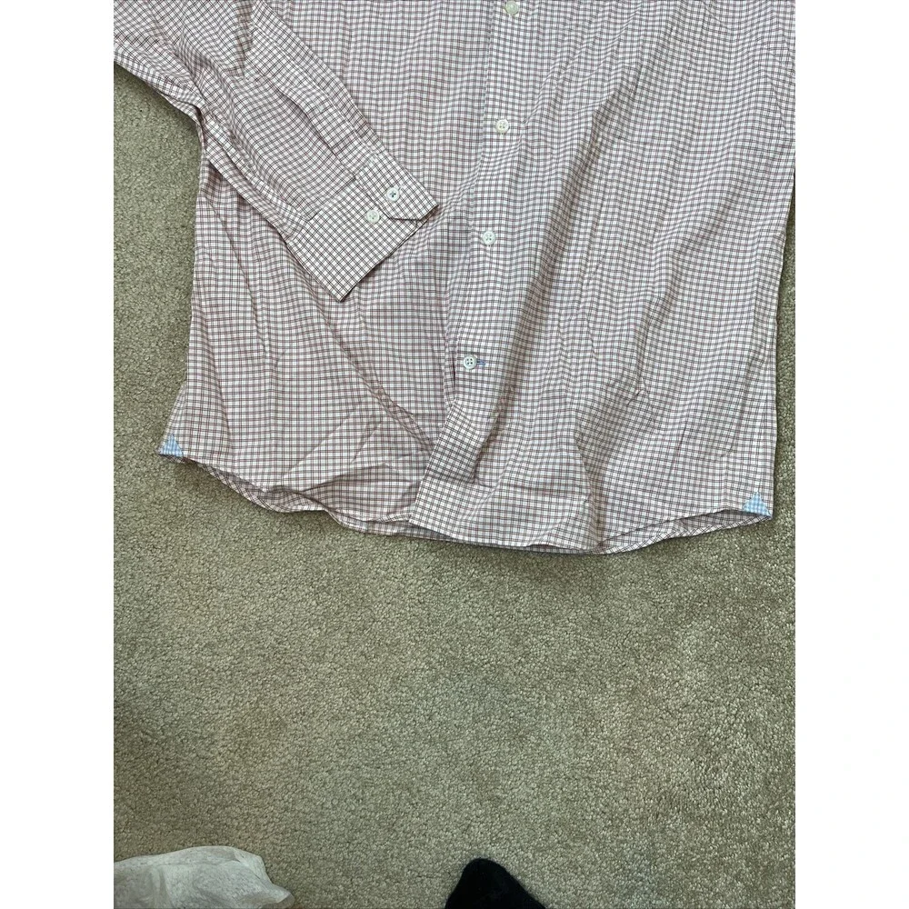 Banana Republic Men’s Shirt Plaid Long Sleeves Size L 100%‎ Cotton Stretch